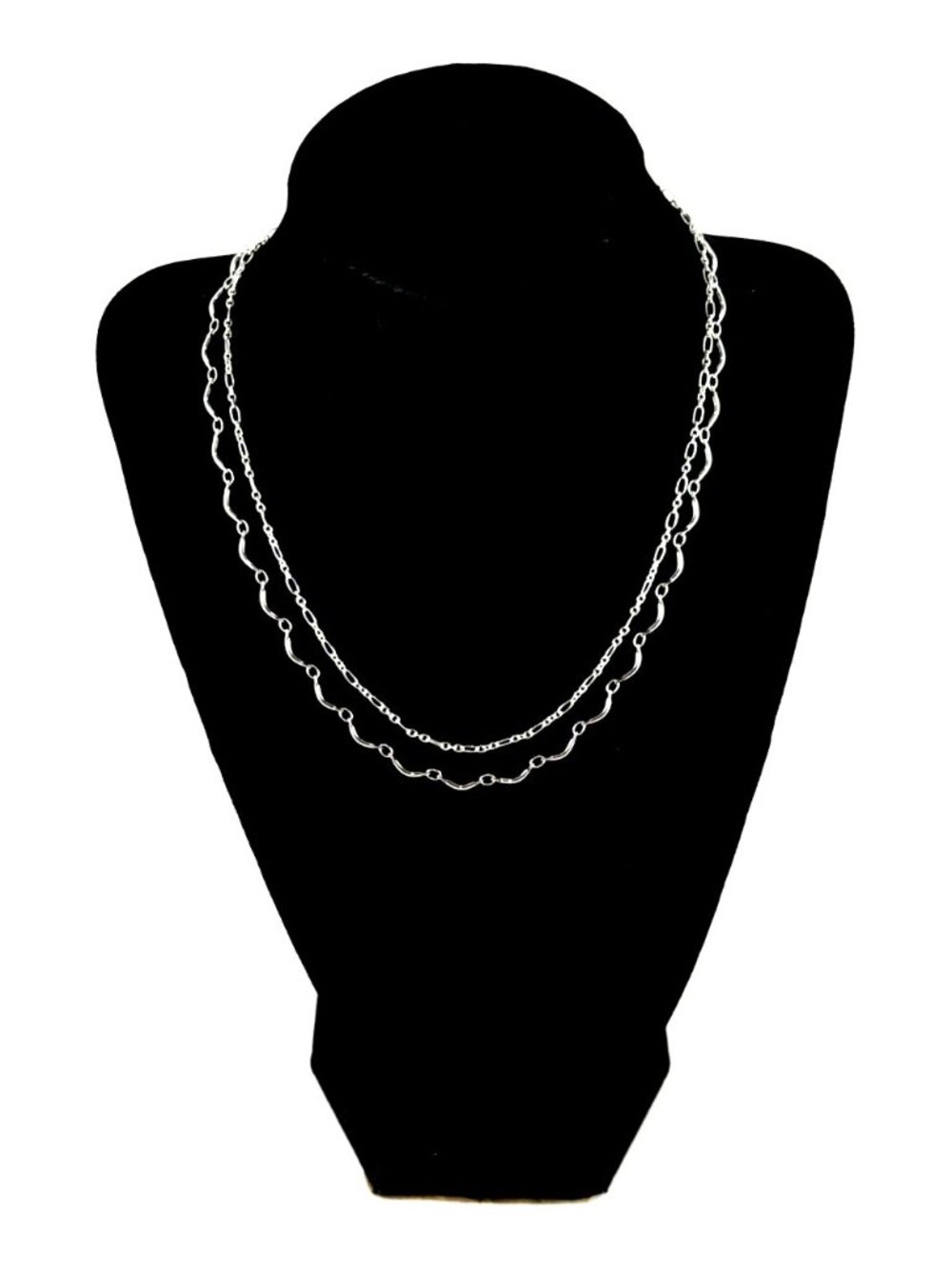 Kendra Scott Lori Multi Strand Silver Tone Layered Necklace NWT Adjustable